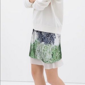 NWOT Zara Sequin Skirt